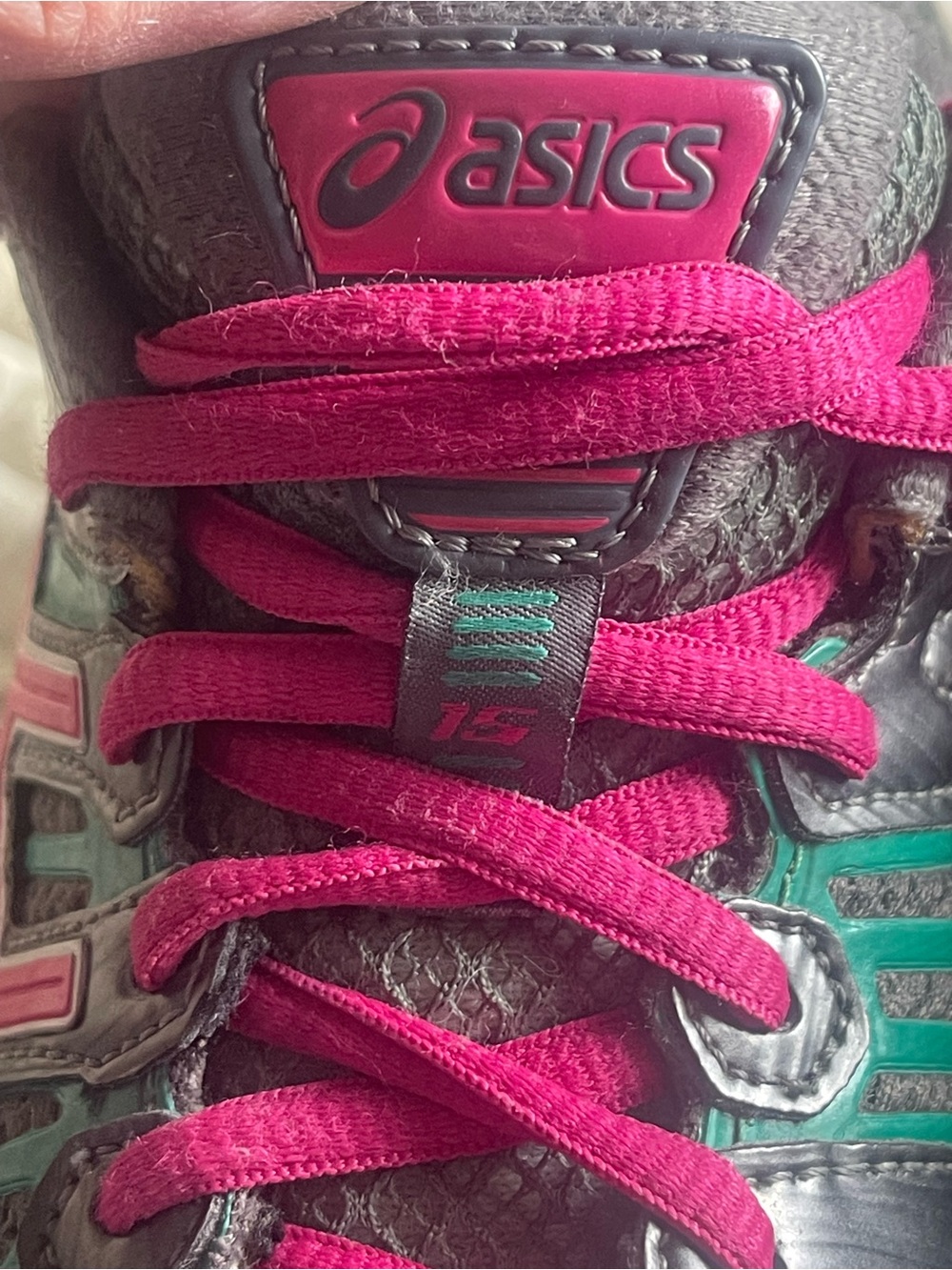 ASICS Gel Women’s Running Shoes Gray Pink Teal Cushion GEL Technology Size 10 - Picture 6 of 9